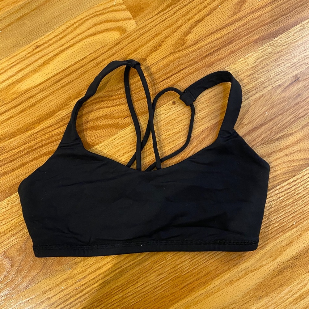 Black Free To Be Lululemon Sports Bra